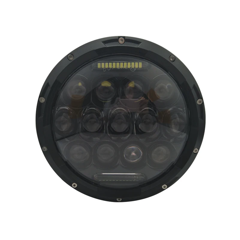 2pcs Running Lights 75W Car Led H4 7inch Car Accessories Angel Eyes H4 Led Headlight For Lada Niva 4X4 Uaz Hunter Hum mer