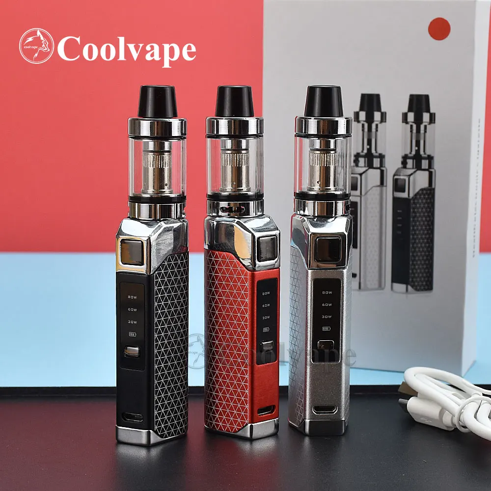 Electronic Cigarettes Starter Kits 80W Vape KIT E Hookah Vaporizer Pen mini Vaporizer Mech Box Mod 1800mah kit