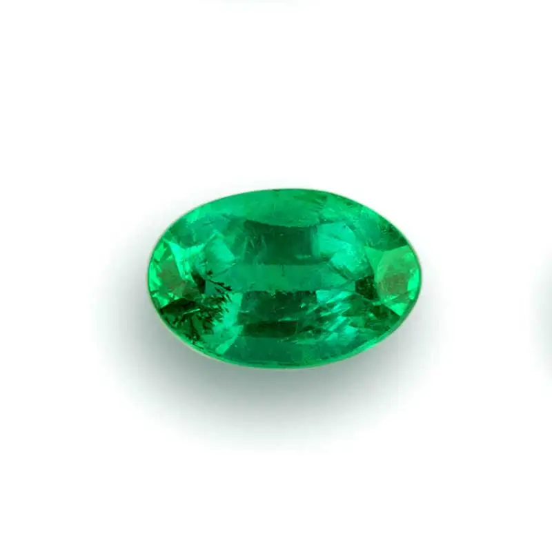 VANTJ Lab Created Columbia Emerald CCE Loose Gemstone Hydrothermal Oval Cut Diy for Silver Gold Women Jewelry Random Delivery