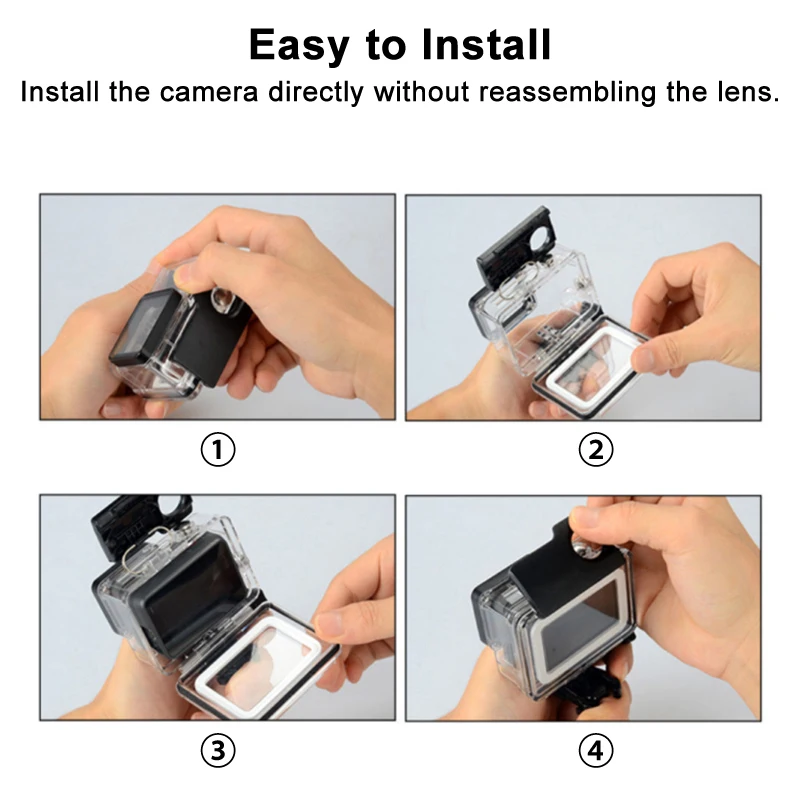 45M Custodia Impermeabile per GoPro Eroe 5 6 7 Nero Diving di Protezione Subacquea Dive Copertura per Go Pro sacchetto filtro Accessori