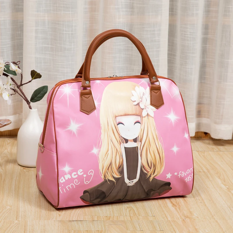 Bolso de viaje de dibujos animados para mujer, bolsa grande de equipaje de marca famosa, gran oferta, España, ZL99