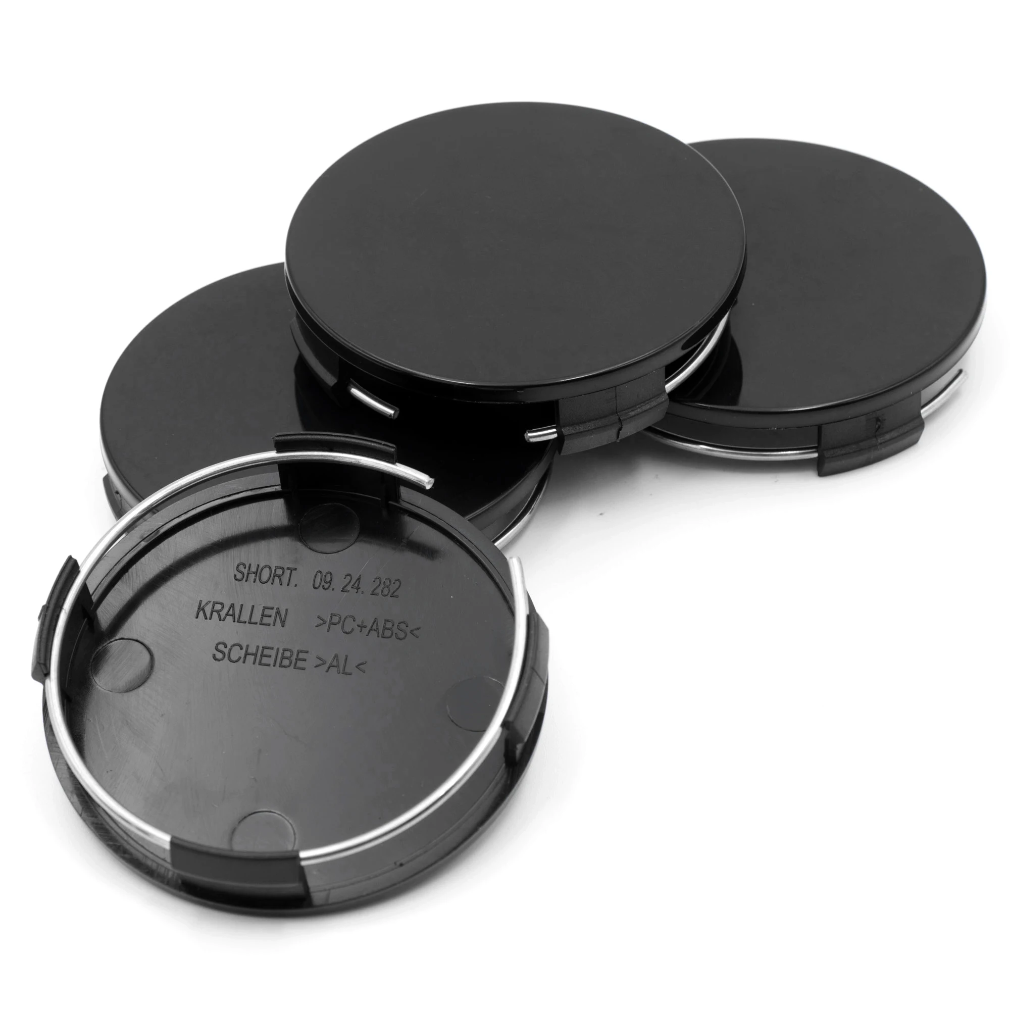 4Pcs 65Mm ล้อ Hubcap สำหรับ Universal Center Caps ป้องกันฝุ่นการปรับเปลี่ยนรถอุปกรณ์เสริมสีดำ Chrome