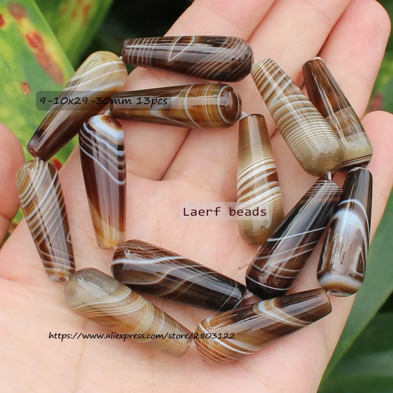 Natural Botswana Onyx sardonyx Agates Stone Beads DIY Rice Tube Loose Spacer Beads ,For DIY Jewelry Making !