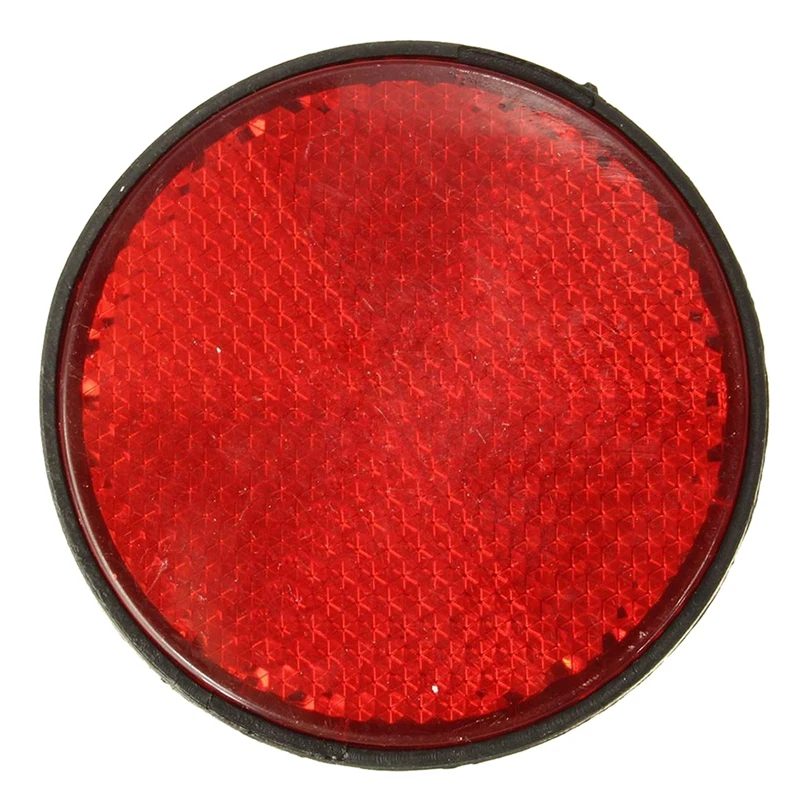 2Pcs Round Red Reflector Universal for Motorcycle ATV 5.6x0.8cm & 2 x 2Inch Round Orange Reflectors Universal