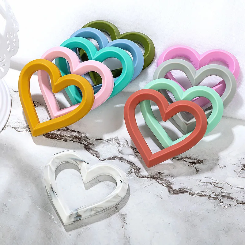 TYRY.HU 1pcs Baby Teether Soft Silicone Round/Heart Toddler Molar Pain Relief Tool Kids Teether Baby Toy Food Grade Accessories