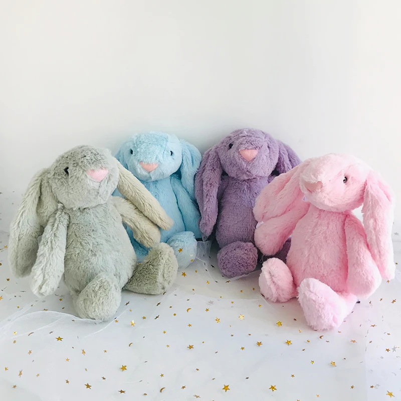 25cm Long Ears Bunny Plush Stuffed Toys For Baby Girl Appease Doll Baby Sleeping Toy Baby Gifts