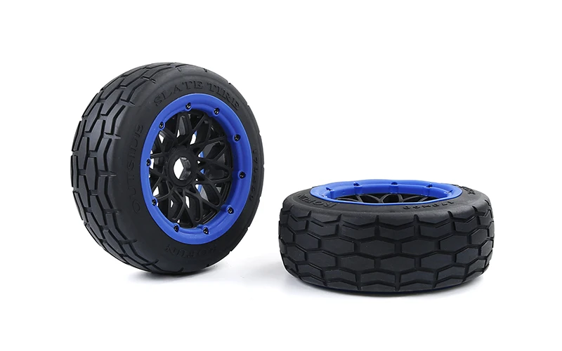 Conjunto de rodas dianteiras em pneus de estrada para HPI Rovan Baja 5B