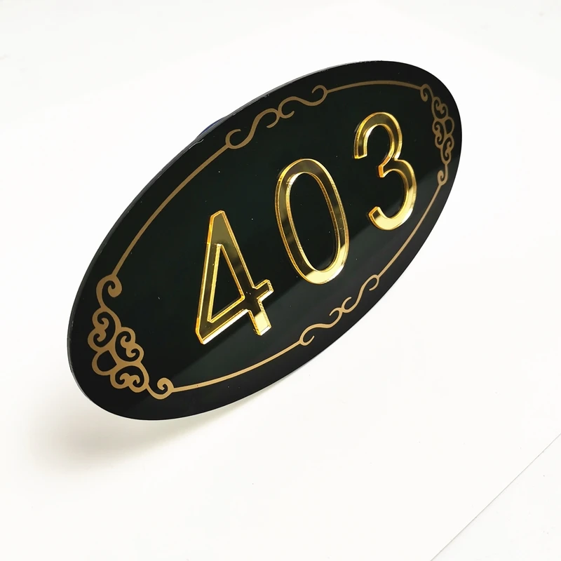 House Number Details About Personalised House Address Plaque Number Signs Oval Shape Door Plates Door Sign Hotel Office Number