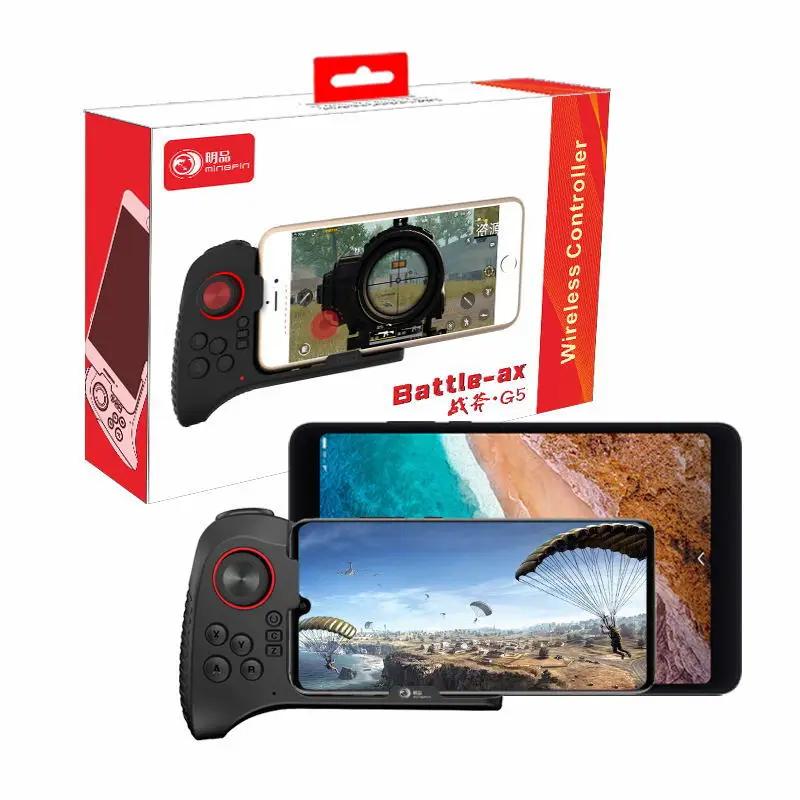 G5 One-Handed Wireless Bluetooth Gamepad Mobile Controller Game Joystick Support IOS Android for Phone and Tablet Ipad for PUBG