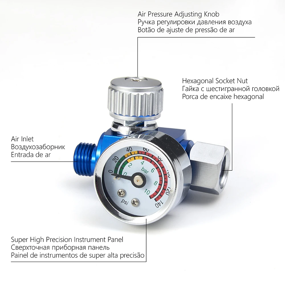 Paint Spray Gun Pressure Regulator Spray Tool Pressure Regulating Valve Best-Selling Pneumatic Tool Accessories Pressure Gauge