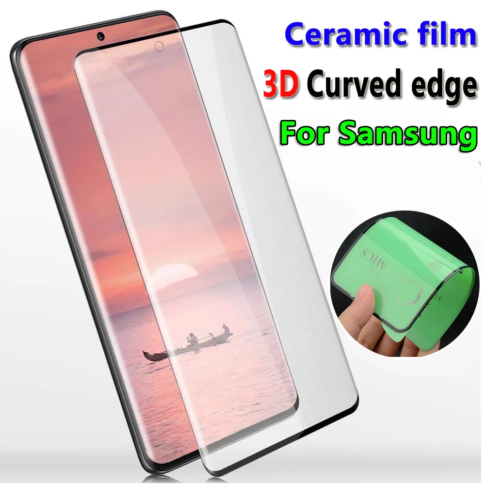 

For Samsung Galaxy S21 S22 S23 S20 Ultra S10 S9 S8 Note 10 Plus Note 20ultra 8 9 3D Full Glue Soft Ceramic Screen Protector Film