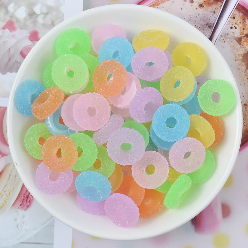 15Pcs Simulated Sweet Heart Candy Charms for Slime DIY Polymer Filler Addition  Accessories Toys Modeling Clay Kit for Children