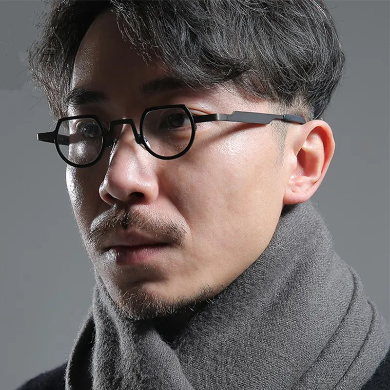 Vintage Round Pure Titanium  Eyeglasses Frames  Men Women Optical Glasses Frame  Retro Premium Prescription Eyeglass Frames