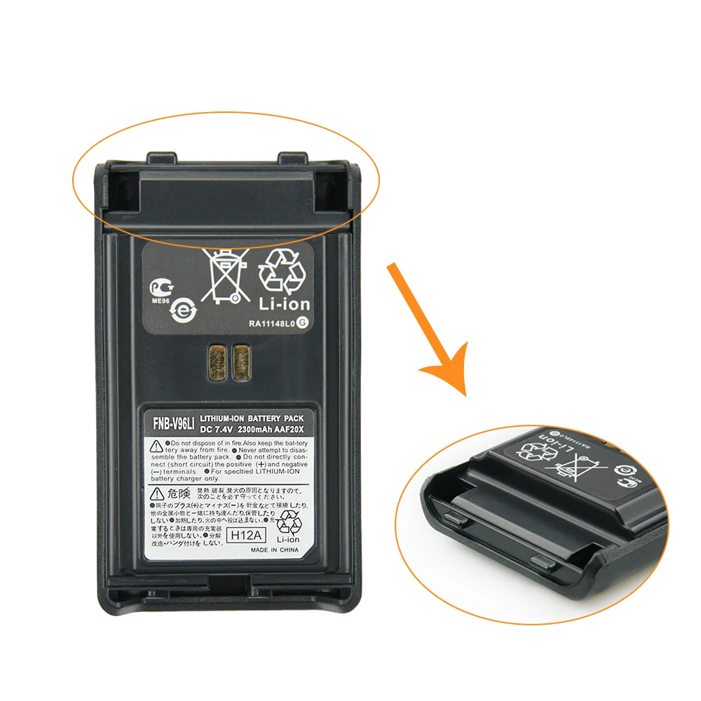 Imagem -02 - Substituição Fnb-v96li 2300mah Bateria para Vértice Vx350 Vx-351 Vx-354 Rádios em Dois Sentidos Li-ion Bateria Cd-34 Carregador 10x