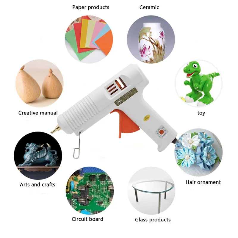 Hot Melt Glue Gun 150W Temperature Ajustable Glue Gun Industrial Craft Hot Gun 1mm Nozzle DIY Repair Hot Melt Gun