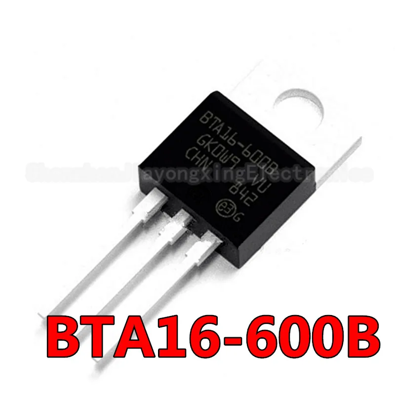 10pcs, bta16-600b to-220, bta16-600, to220, 16-600b, bta16, 600v, 16a, novo e original