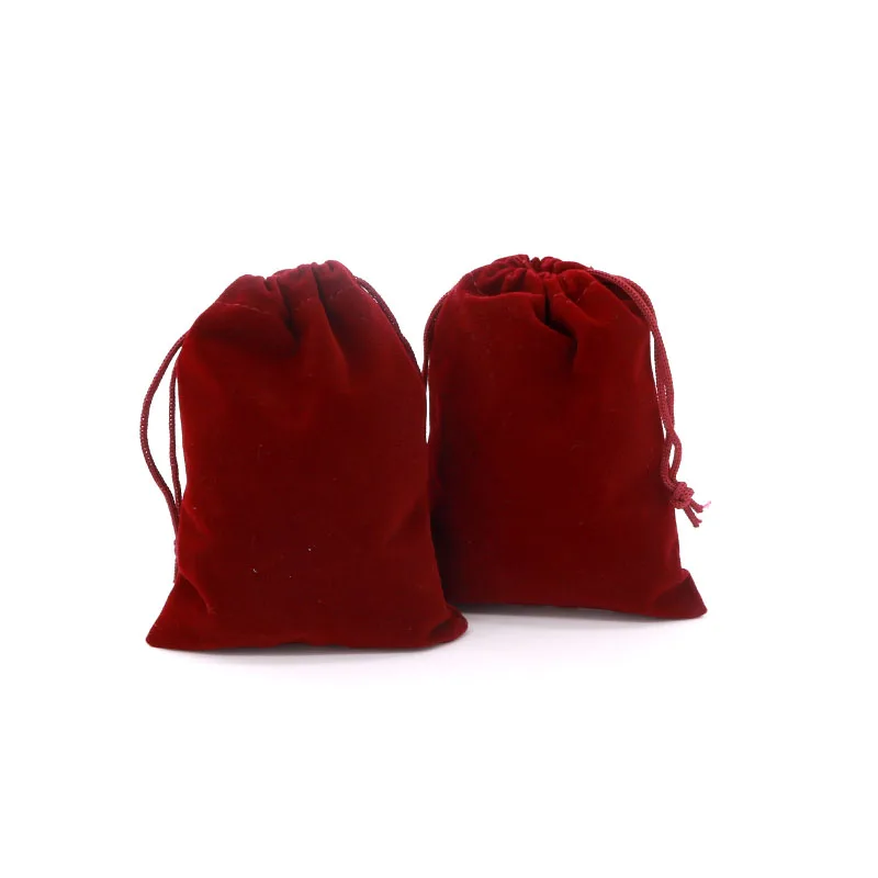 

100pcs/lot CBRL velvet drawstring jewerly bag for gift accessories table PC parts storage and packaging