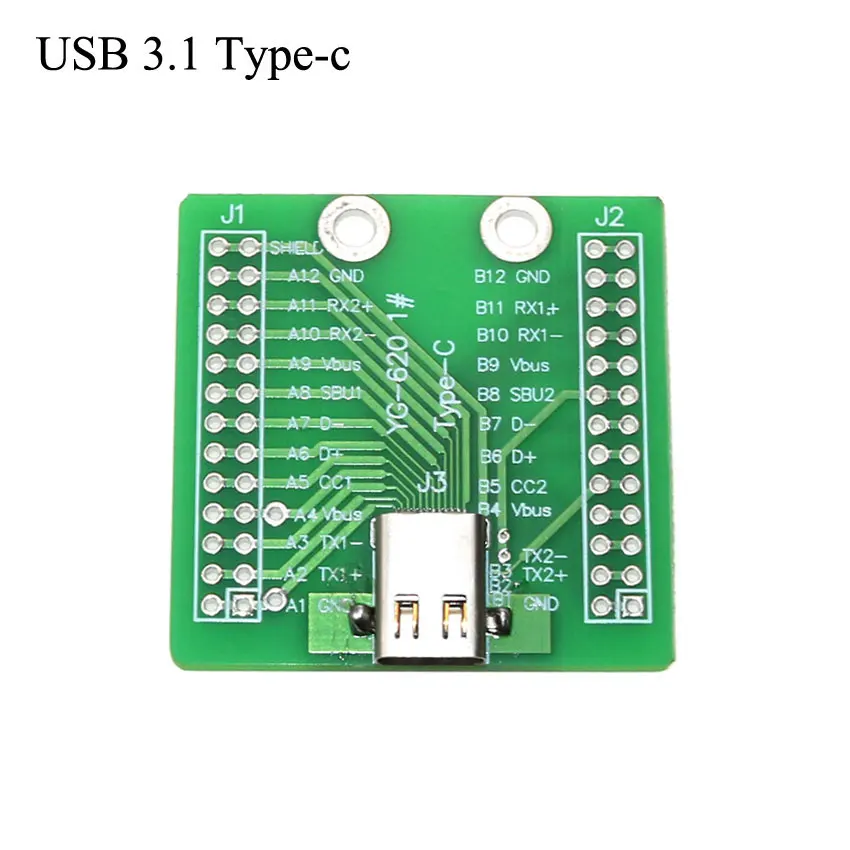 YuXi Micro Mini USB 2.0 3.0 B Female USB 3.1 Type-C Connector HDMI-compatible Interface DIP PCB Converter Adapter Breakout Board