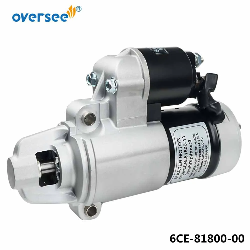 

6CE-81800 Starter Motor For Yamaha 4T 225HP 300HP Outboard Motor; 6CE-81800-00; 6CE-81800-01