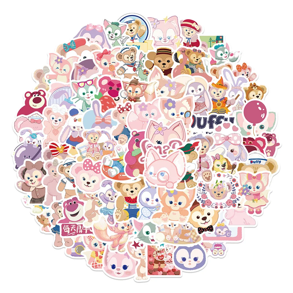 10/30/50/100pcs Disney Cute LinaBell Duffy Bear Graffiti Stickers Cartoon Decals Kids Toy Scrapbook Diary Laptop Phone Sticker