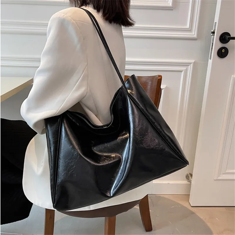 High Quality Women\'s Handbag Large Capacity Shoulder Bag Fashion Female PU Leather Retro Tote Bag Luxury Designer Messenger Bag