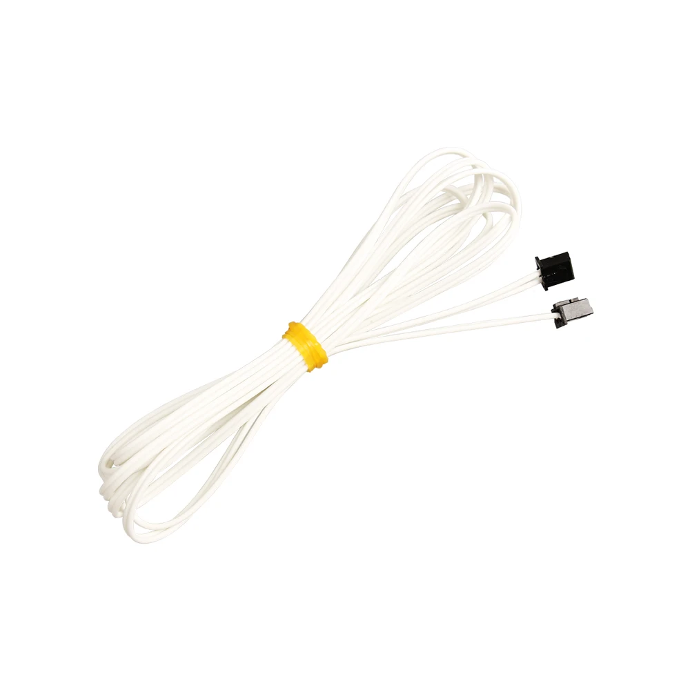 LERDGE XH2.54 línea de conexión de 2 pines, piezas de impresora 3D de 1M y 2M, cable flexible resistente a altas temperaturas, blanco, línea Dupont, 2 uds.