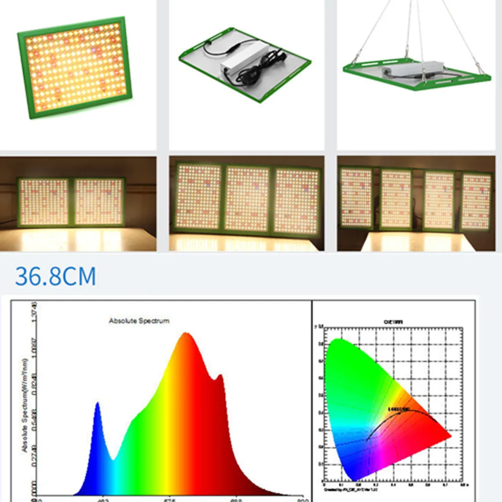 Imagem -04 - Espectro Completo Led Cresce a Luz 50240cm Barraca Interna Crescer Polegada Ventilador Filtro Kits Lâmpada de Placa Quântica para o Sistema de Hidroponia tp 1000w