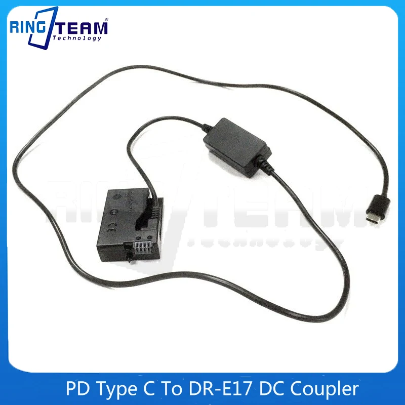 

Type-C to DC 3.0*1.1mm Cable + LP-E17 DR-17 DC Coupler ACK-E17 For Canon EOS M3 M5 M6 Cameras