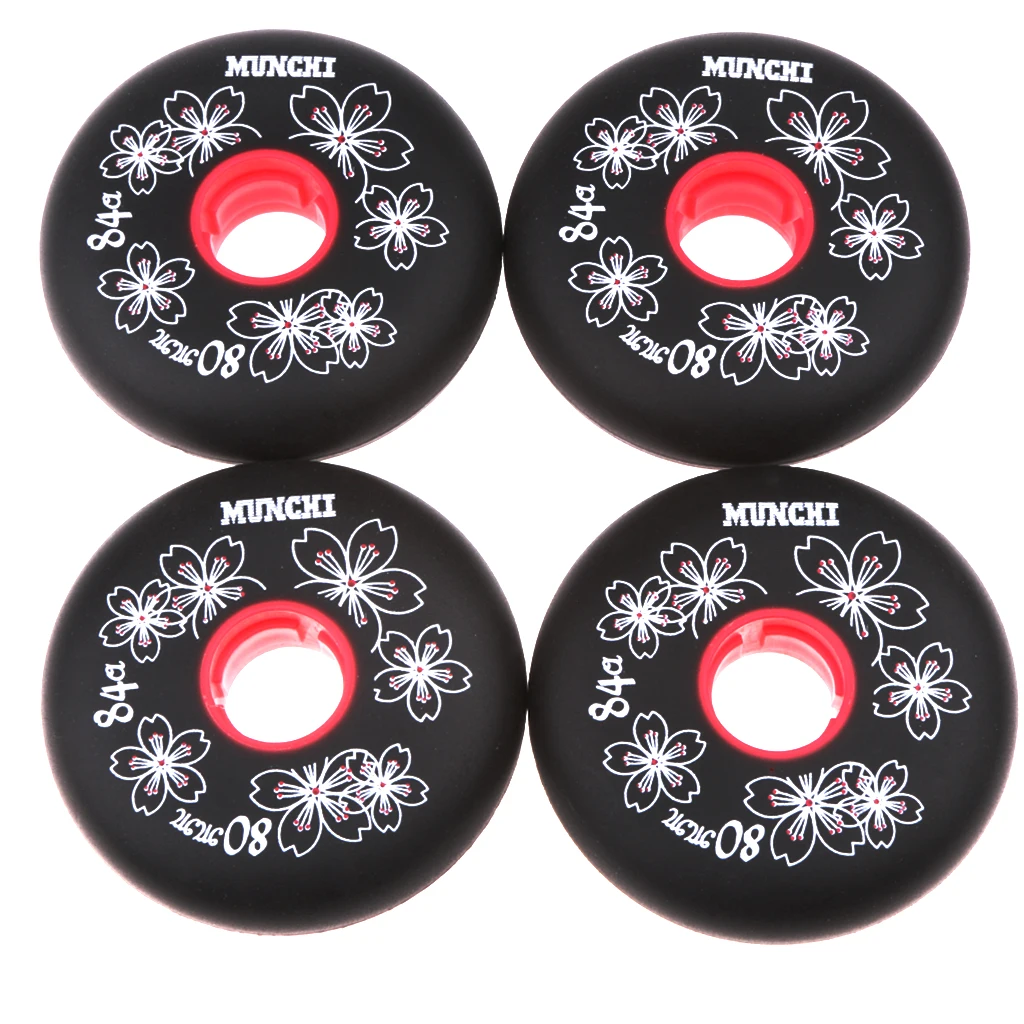 4 قطع مضمنة الأسطوانة هوكي اللياقة البدنية تزلج استبدال عجلة 84a 72 مللي متر/76 مللي متر/80 مللي متر #1