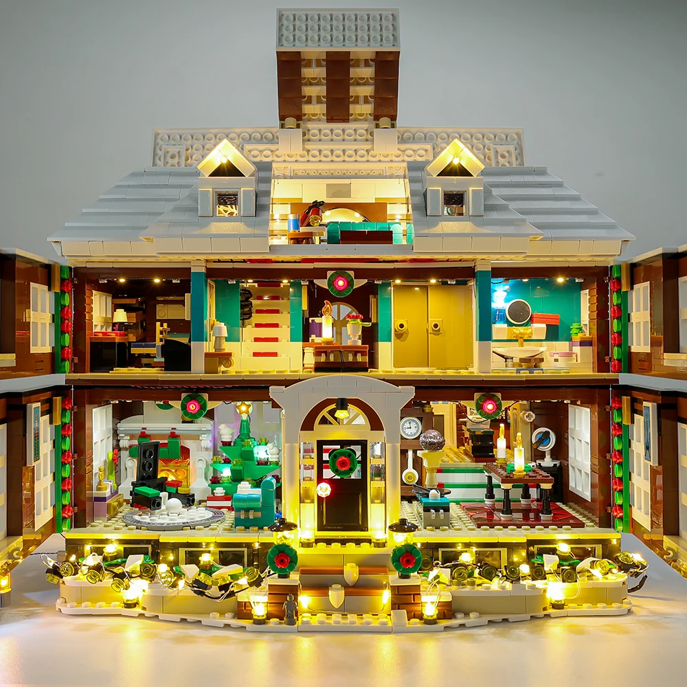 LED Light Kit For Christmas Gift 21330 Home Alone House Street View Building Blocks Bricks  Toy Lamp Set No Model RC Version