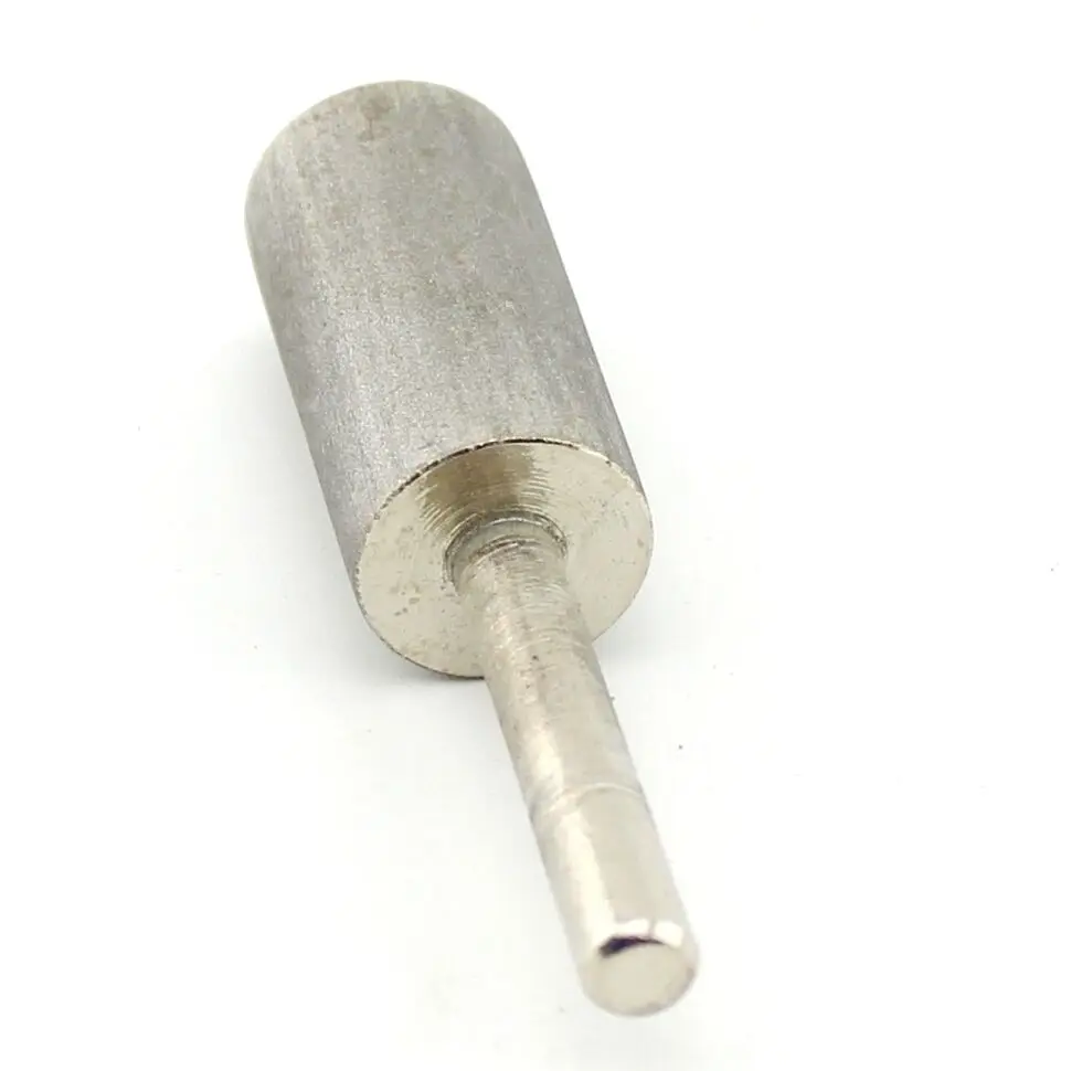 3 Kim Cương Xoay Burrs Phủ 10Mm 12Mm 14Mm Đầu Xi Lanh Xay Bit Nhám 1000 Shanks 6mm Lapidary Dụng Cụ Đá