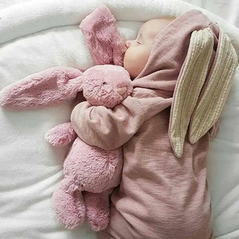 Baby Girl Rabbit Ear Romper Boy Jumpsuit Infant Outfits Kid Zip Warm 3D Bunny Long Sleeve Clothes Kids Rabbit Overall