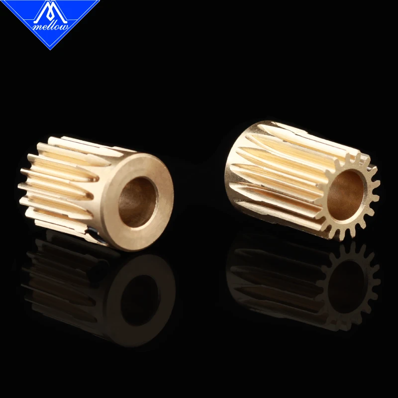 Mellow Brass DDG Extruder Motor Gear 5mm/0.5M 17T For DDG Wind Aero Extrusion Wheel for 3D Printer Extruder