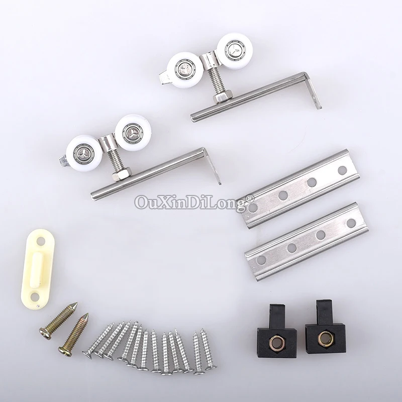 Hohe Qualität 4PCS Heavy Duty Schiebetür Rollen 4 Räder Hängen Riemenscheiben Schrank Kleiderbügel Räder Möbel Hardware