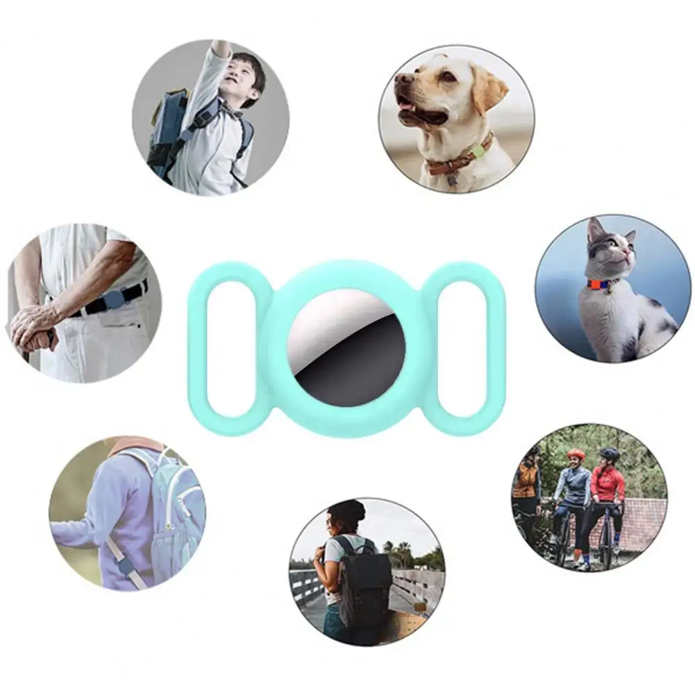 New Pet Silicone Protective Case GPS Finder Dog Cat Collar Loop for Apple Airtags for Apple Locator Tracker Anti-lost Device