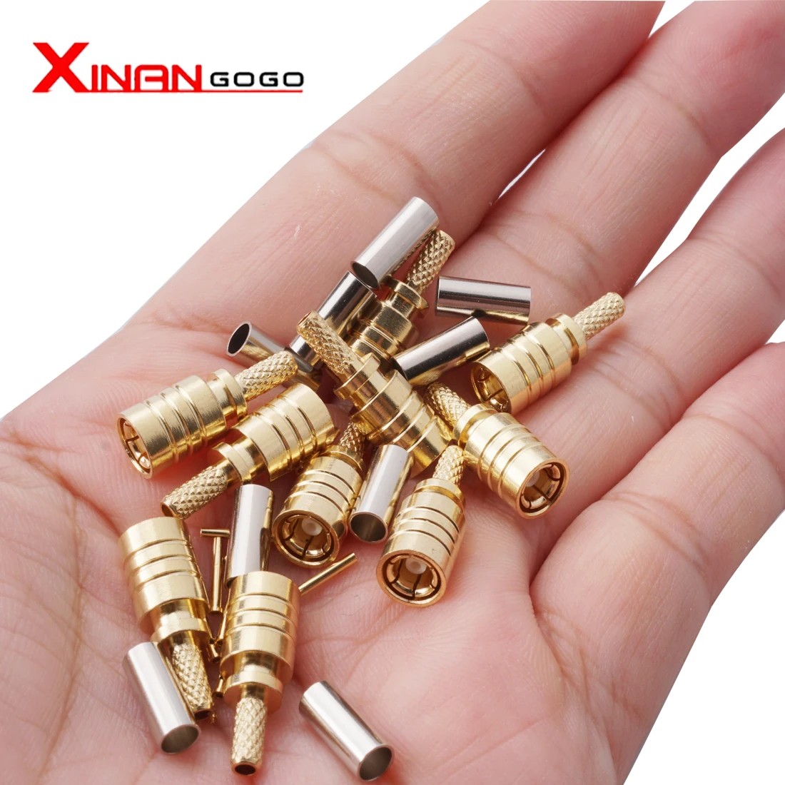 10pcs SMB female crimp RF connector Jack for RG316 RG174 LMR100 Coaxial Cable