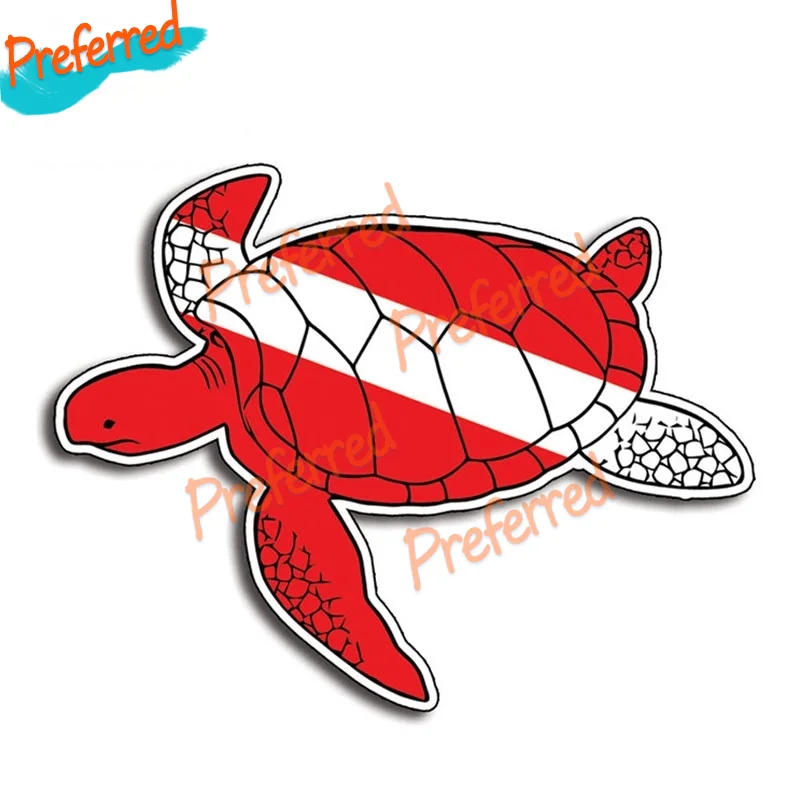 Sell for Sea Turtle Scuba Diving Down Diver Dive Graphic  Decal Motocross Racing Laptop Helmet Trunk Car Sticker Die Cutting