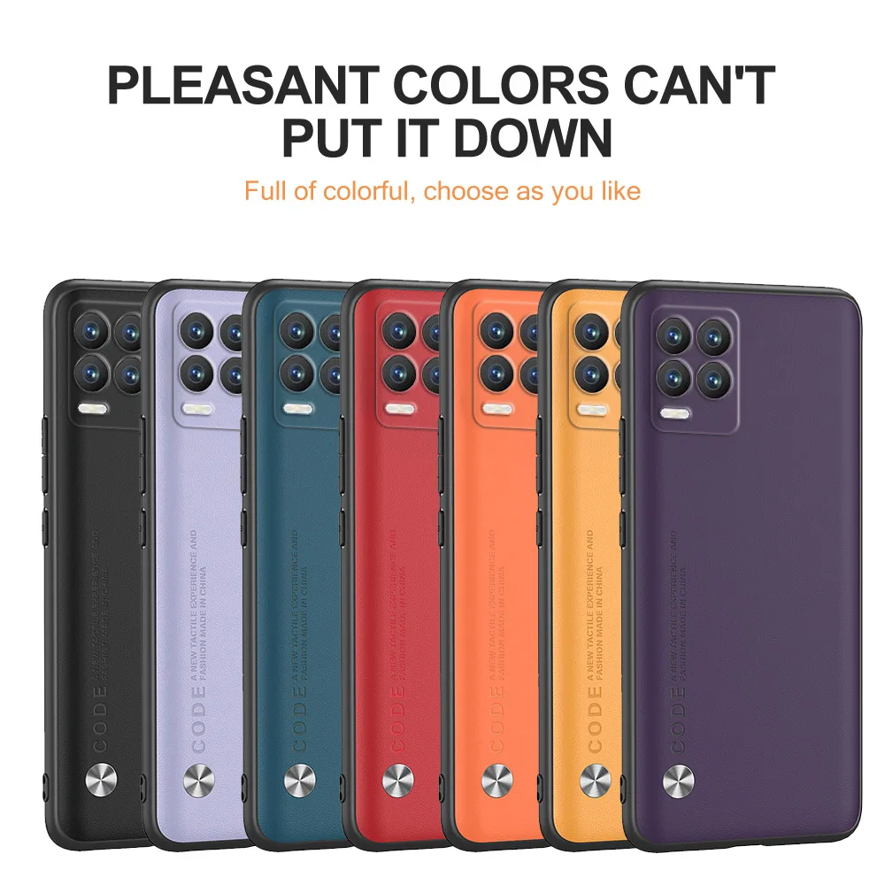 Luksusowe skórzane etui na telefon Realme 8 pro Cover Case dla OPPO Realme 8 5G realme8 4G real me 8 8pro realmi 8 Cover Coque