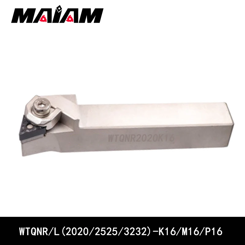 Composto utensile da tornio asta WTQN WTQNR2020 WTQNL2020 k16 WTQNR2525 m16 WTQNR3232 p16 TNMG Triangolo inserto TNMG1604 TNMG160404 08