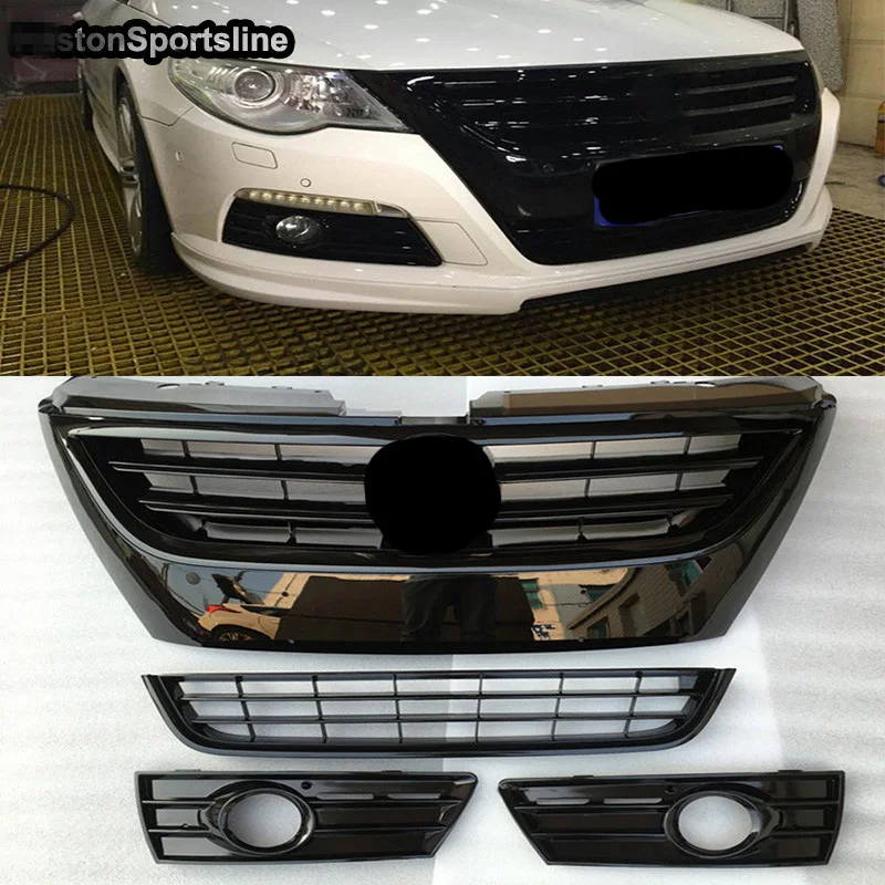 For VW Passat CC Black Frame Front Hood Center Grille Grill for Volkswagen CC 2010-2012