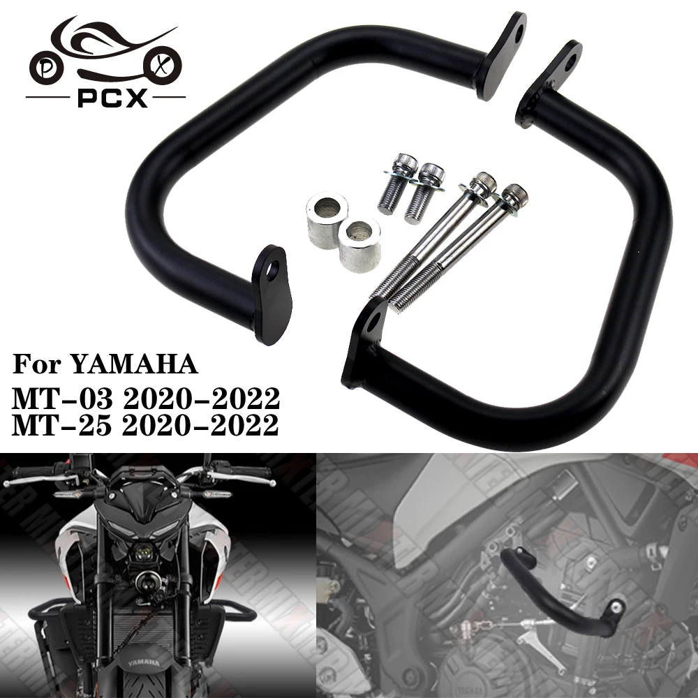 

Motorcycle Accessories Falling Engine Protetive Guard Cover Crash Bar Frame Protector Bumper Fits For MT-03 MT-25 MT03 MT25 2020