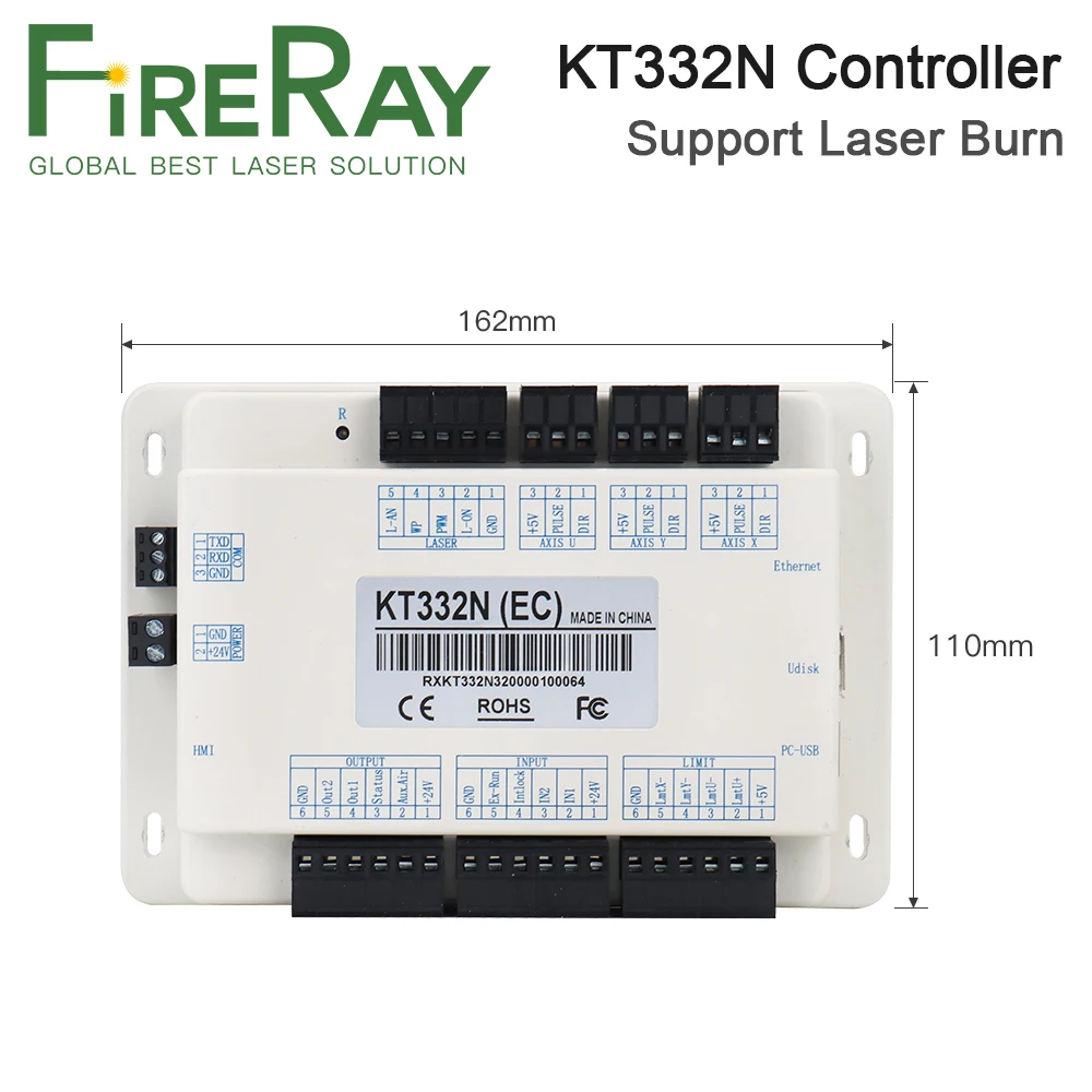 FireRay Stock KT332N Co2 Laser Controller System for Co2 Laser Engraving Cutting Machine Replace Trocen ruida Leetro