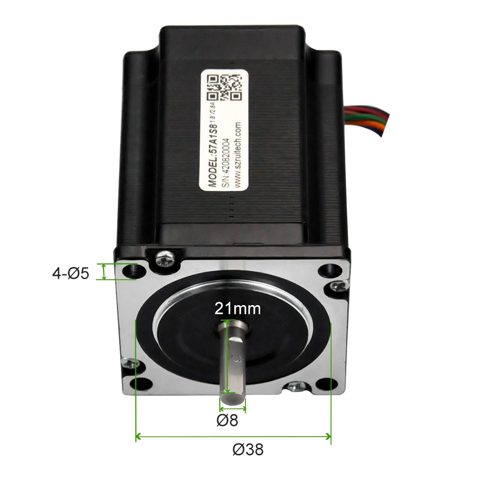 Rtelligent Nema 23 Stepper Motor 13kg.cm 2.8A Shaft Diameter 6.35mm 8mm 4leads 8leads Nema23 Stepper Motorfor CNC machine