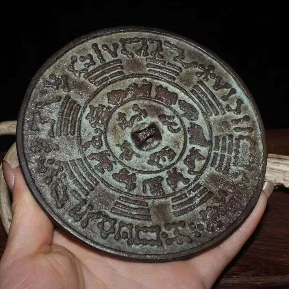 collection ancient Chinese copper‮ ‬Zodiac signs bronze mirror /Four God Beasts bronze mirror /Beauty ‮ head old ‬ bronze mirror