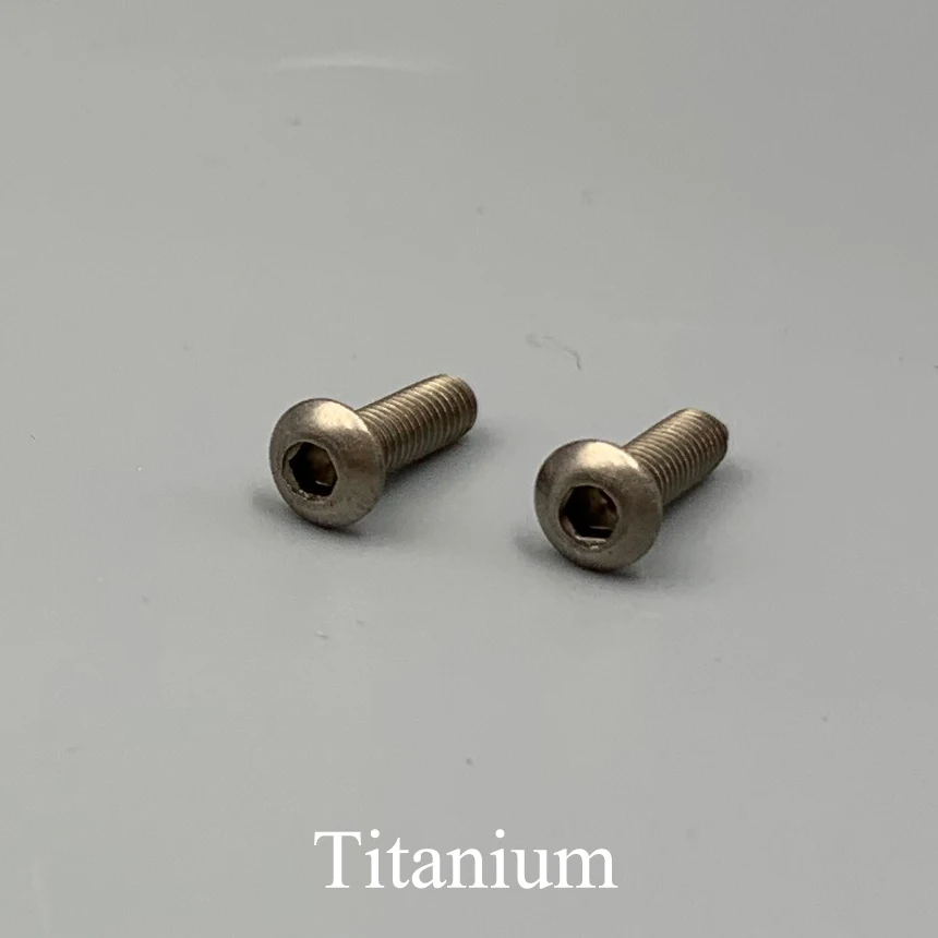 M3 M4 M5 M6 OD 6mm 8mm 10mm 12mm 16mm 20mm 25mm 30mm Length TA2 Titanium Bolt Round Button Hex Hexagon Socket Button Head Screw