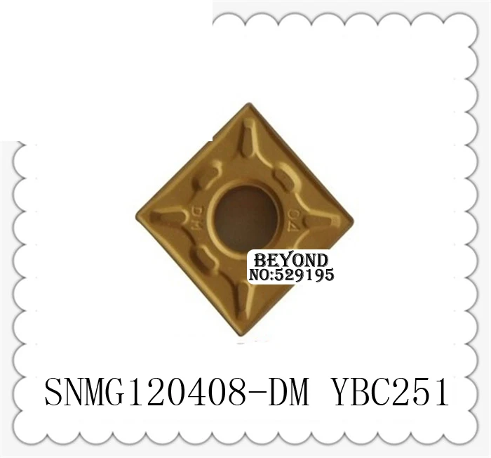 

Original SNMG120408-DM YBC251 SNMG 120408 DM for MSSNR MSKNR MSBNR MSDNN Lathe Tools Turning Tool Carbide Inserts CNC Cutter