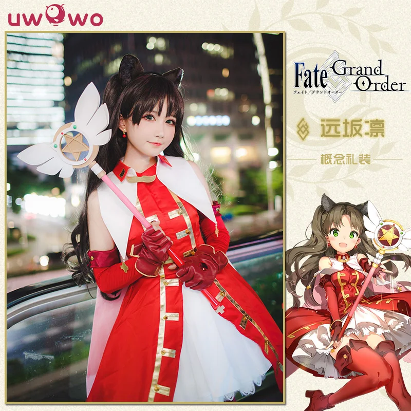 

Tohsaka Rin Cosplay Fate Grand Order Craft Essence Magical Ruby Red Dress Costume Fate Grand Order Cosplay Rin Tohsaka