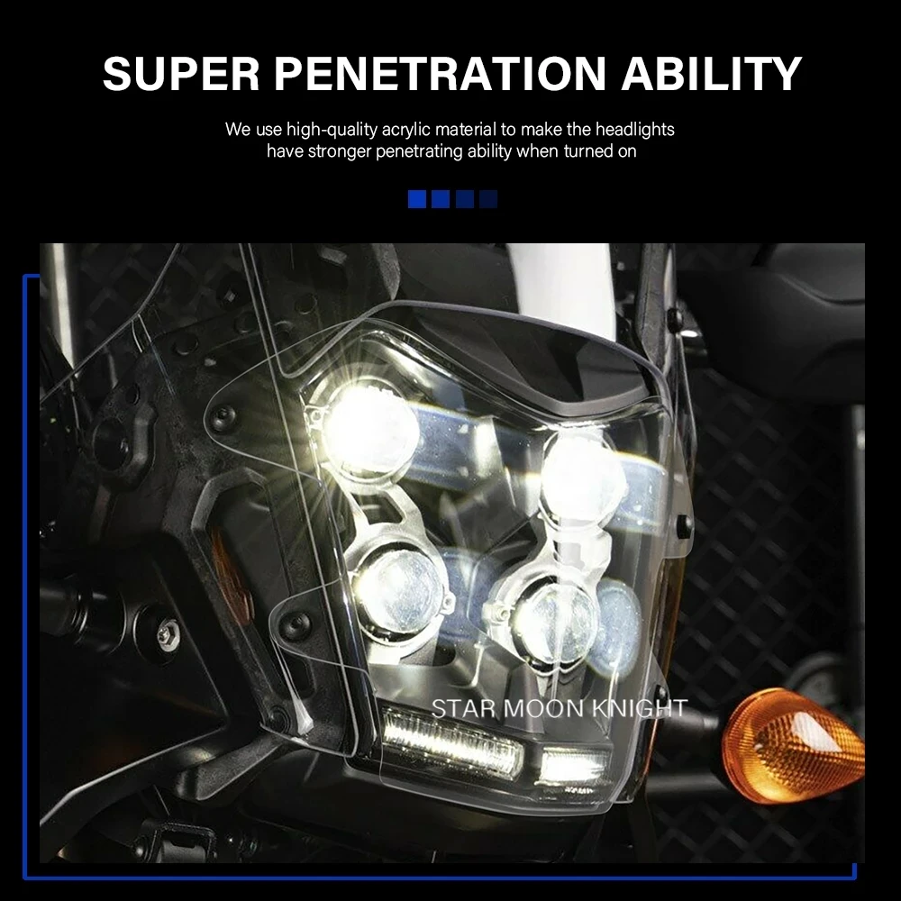 Motorcycle Acrylic Headlight Protector Guard For Yamaha Tenere 700 TENERE700 T700 T7 XT700 Z XT700Z 2019 Light Protection Cover