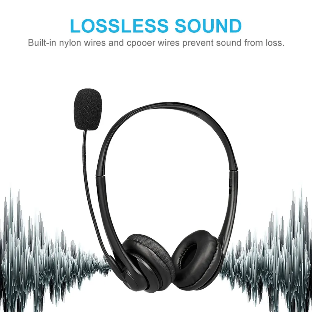 مكتب سماعة رأس سلكية مع ميكروفون مركز الاتصال سماعة مع إلغاء الضوضاء هيئة التصنيع العسكري للهواتف الكمبيوتر Mpow USB صناديق سطح المكتب