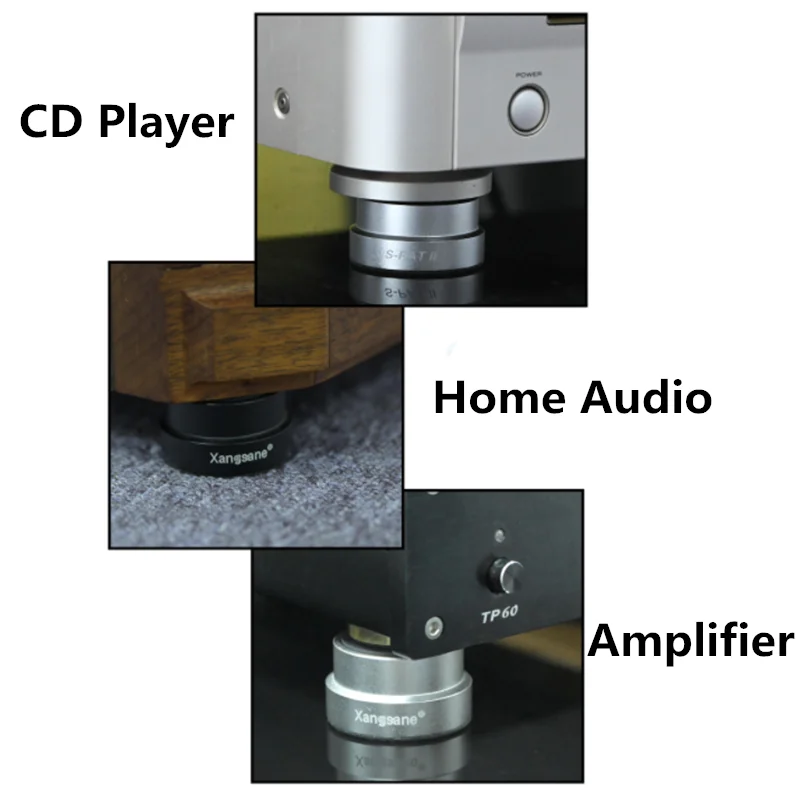 4Pcs/Set Aluminum Audio Feet Pad Hi-end Speaker Shock Absorber Foot Nail CD Amplifier Machine Mat